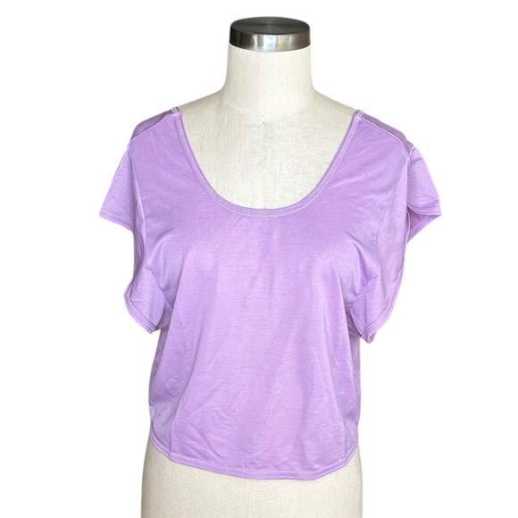 VARLEY Landon Crop Top Short Sleeve Mesh Knit Women's Size Medium NWT Gym Yoga - Picture 1 of 10